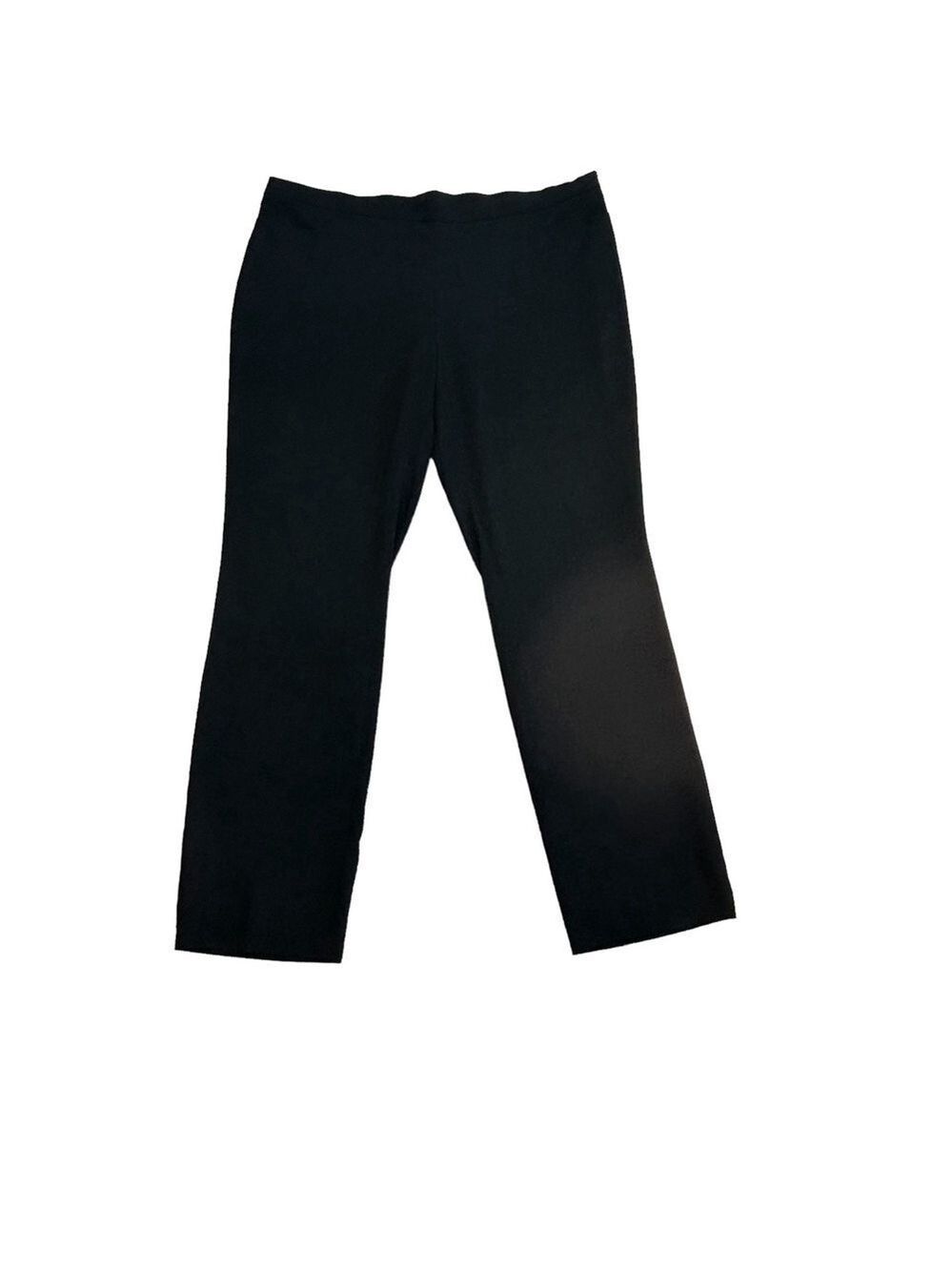Akris Punto black wool trouser dress pants Sz 16 career professional business
